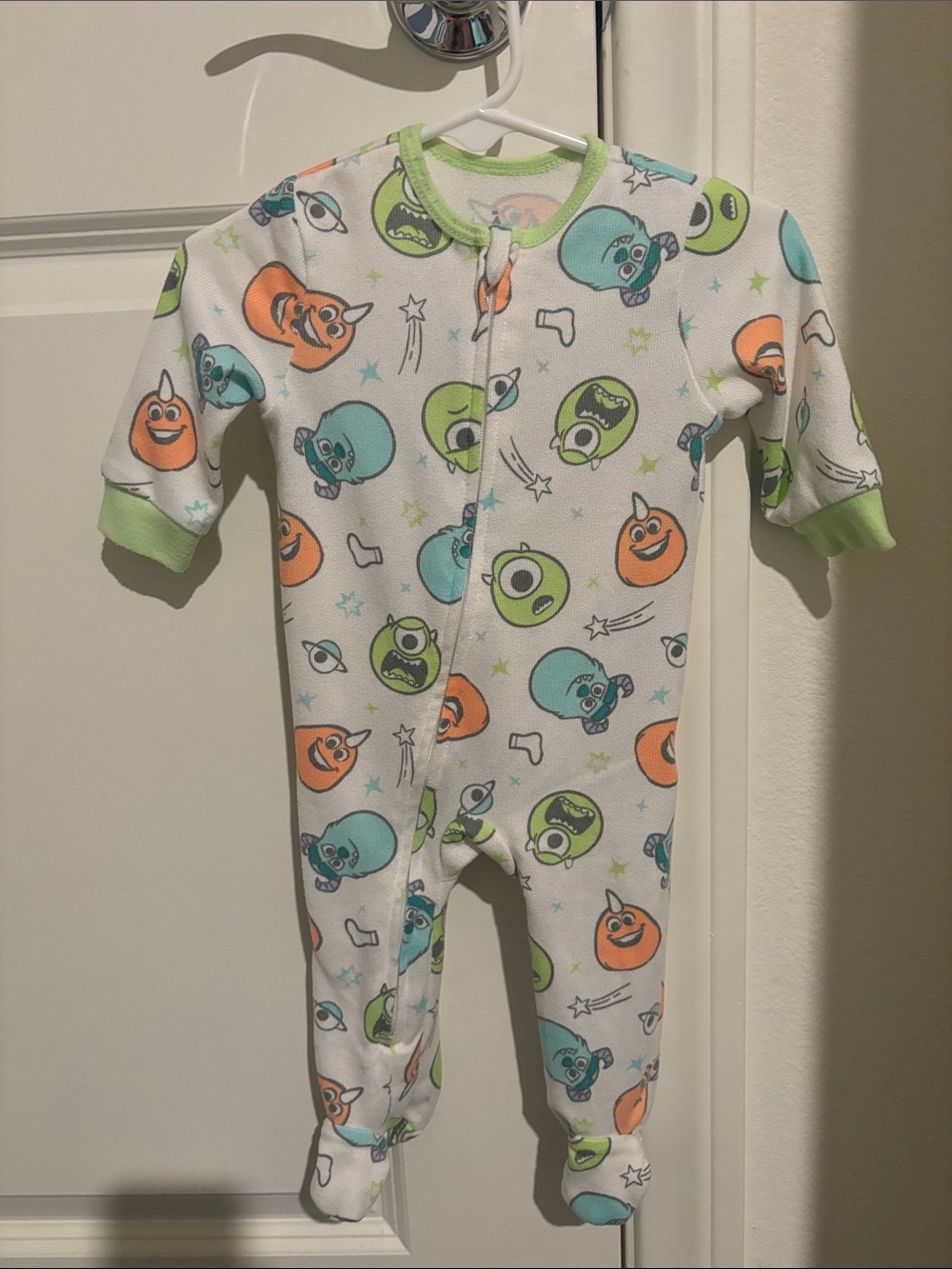Disney Baby 3M footie sleepers, 2-piece lot, Monsters Inc.